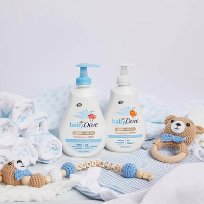 Baby Dove Body Wash, Rich Moisture 3-Pack – Hypoallergenic Wash for Sensitive Skin, Delicate Scent, 13 Oz Ea