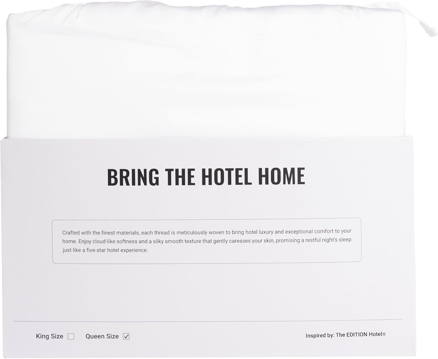 Luxury Sateen Cotton Sheet Set, 100% Certified Extra-Long-Staple Cotton, Ultra-Soft, Breathable & Smooth, the Edition Hotel Luxe Cotton Blend Sheet Set (White, Queen (U.S. Standard)