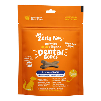 All-In-One Dental Bones, Medium Dogs, 4 Count