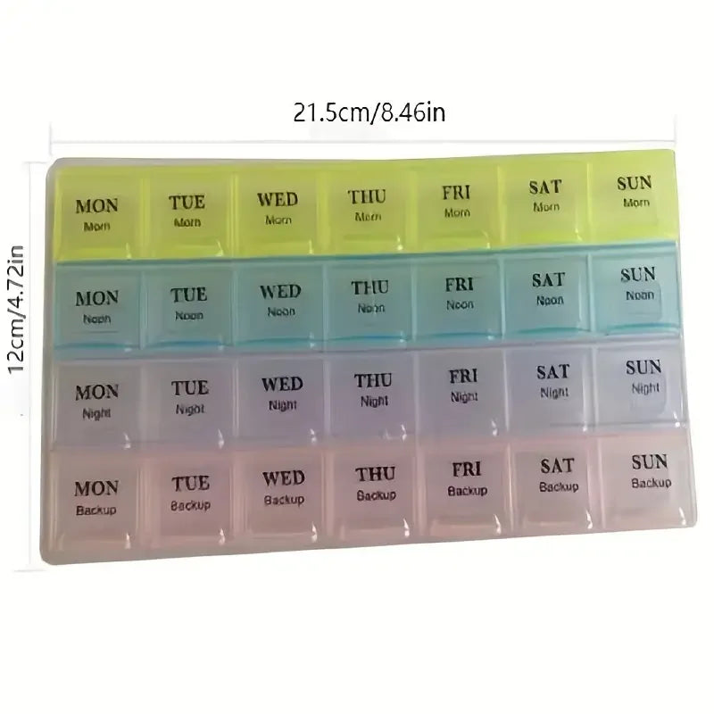 1Pc Large Medicine Box, 28 Grids and 21 Grids Pill Storage Case, Portable Medicine Box, Ornament Box