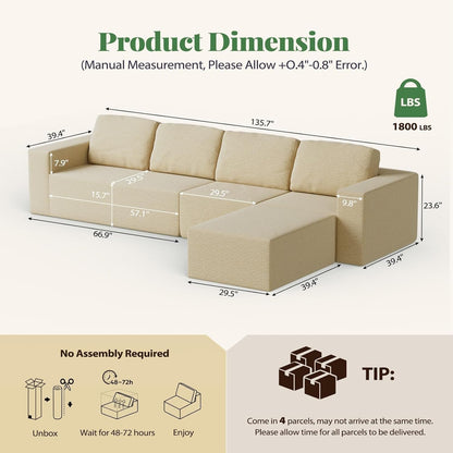 Modular L Shaped Sectional Sof