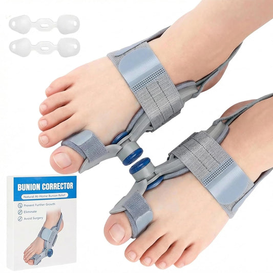 2 PCS Bunion Corrector for Women Men Big Toe, Adjustable Bunion Fix Toe Straightener Separators with Silicone Cushion, Bunion Splint Brace for Hallux Valgus, Fits Left & Right Feet ( Day or Night )