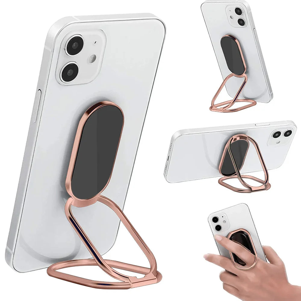 Ring Holder Multifunctional Rotatable Metal Folding Mobile Phone Holder Lazy Back Sticker Ring Buckle Holder Mobile Phone Tablet