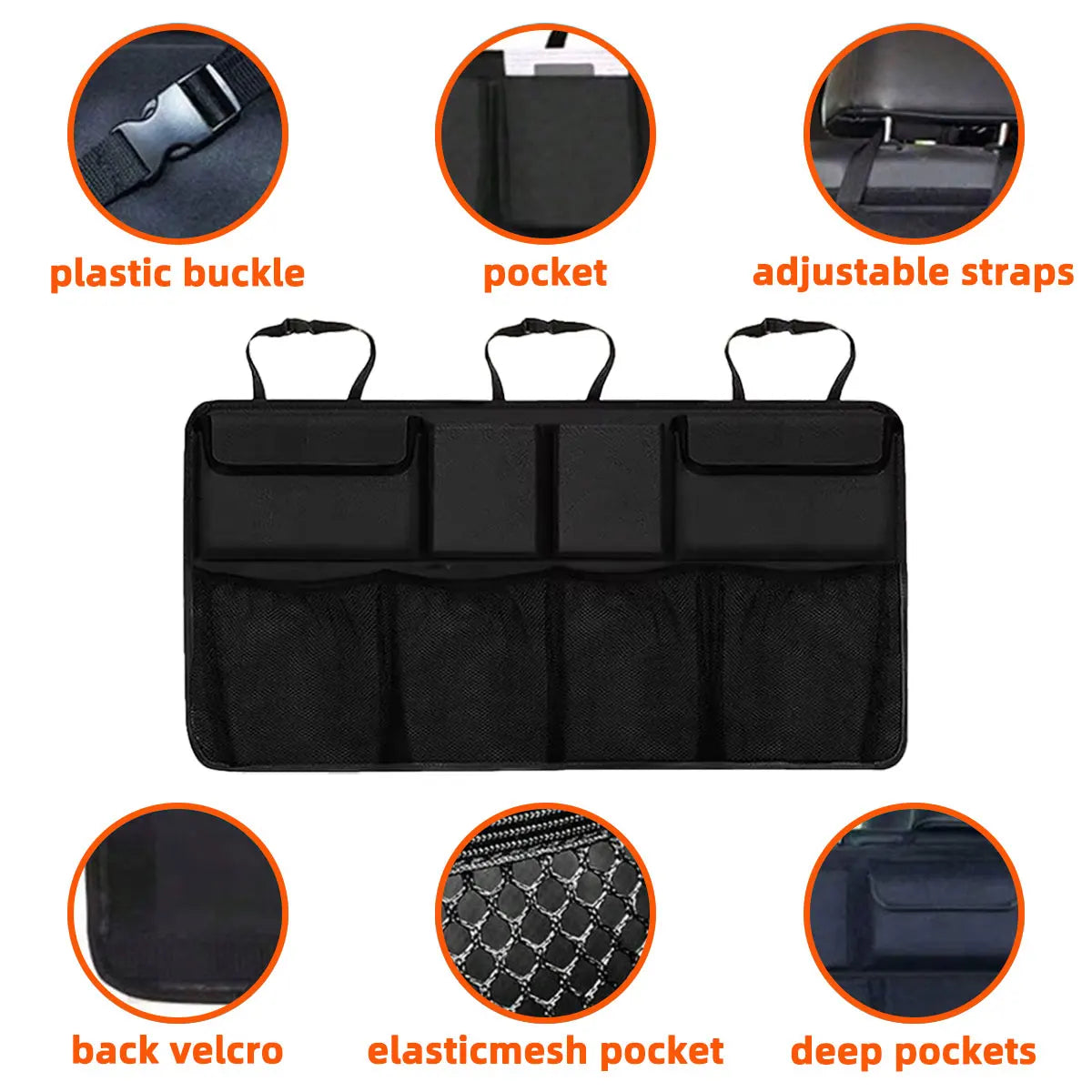 YONGRUN Universal Car Interior Storage Bag Auto Seat Gap Organizer Pocket Hanging Holder for Phone Wallet Keys Small Items
