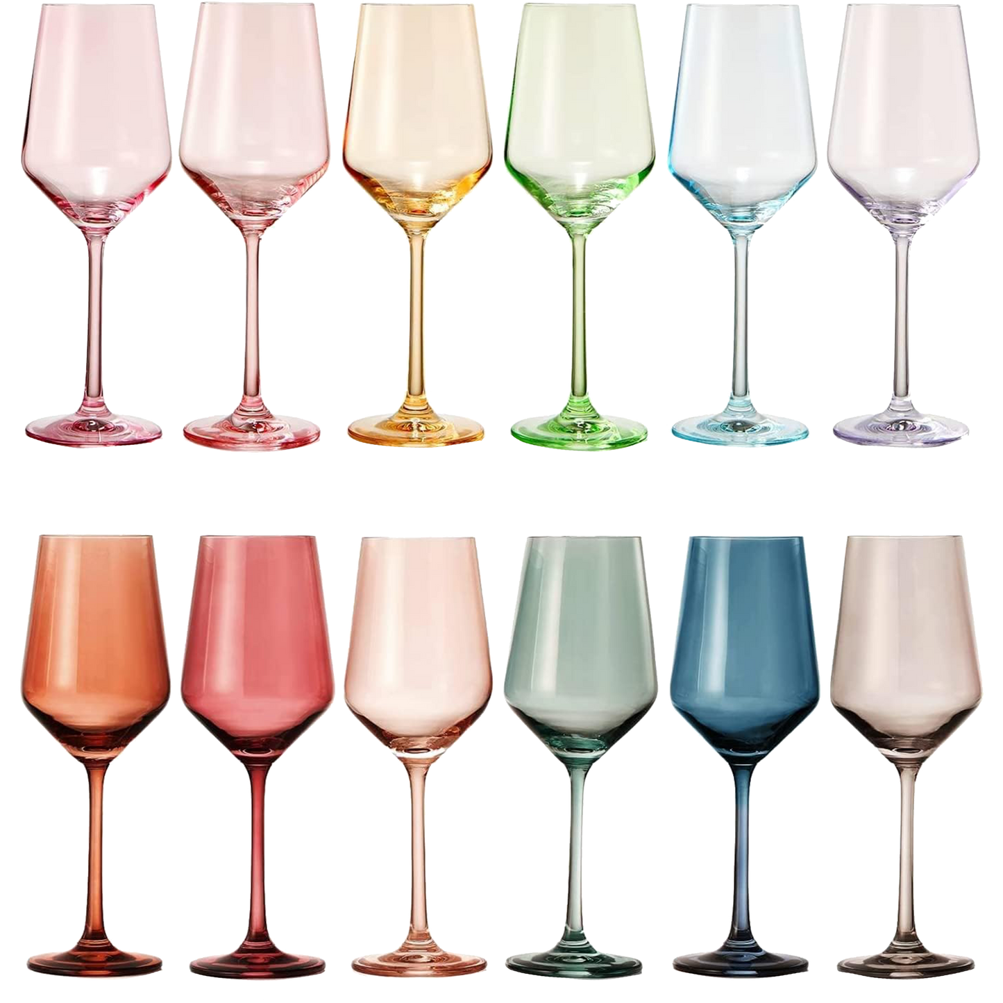 Unique Italian Style Wine Glass 12 Oz