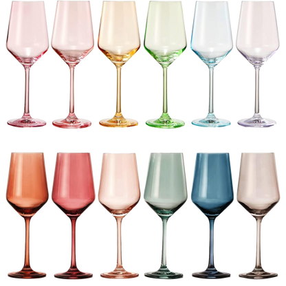 Unique Italian Style Wine Glass 12 Oz