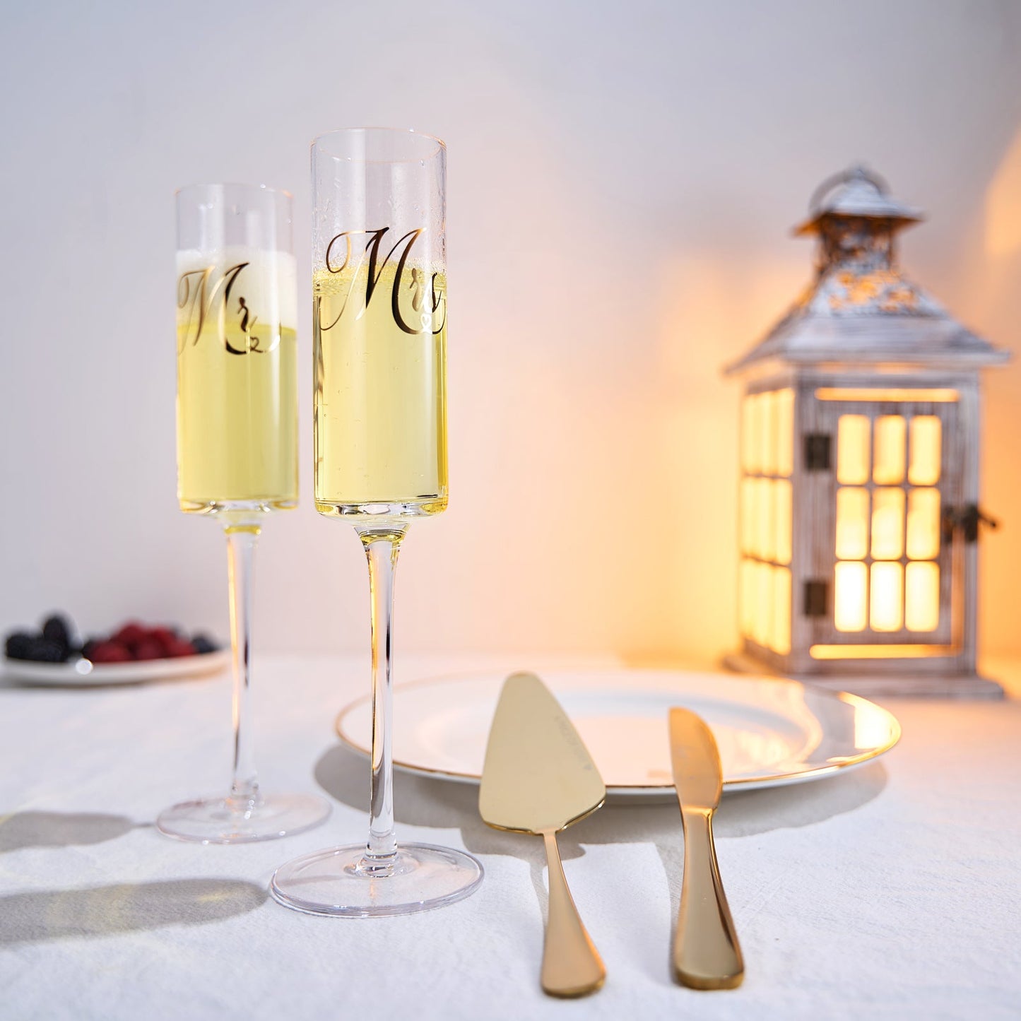Wedding Bridal Champagne Flutes Gift Set Of 2