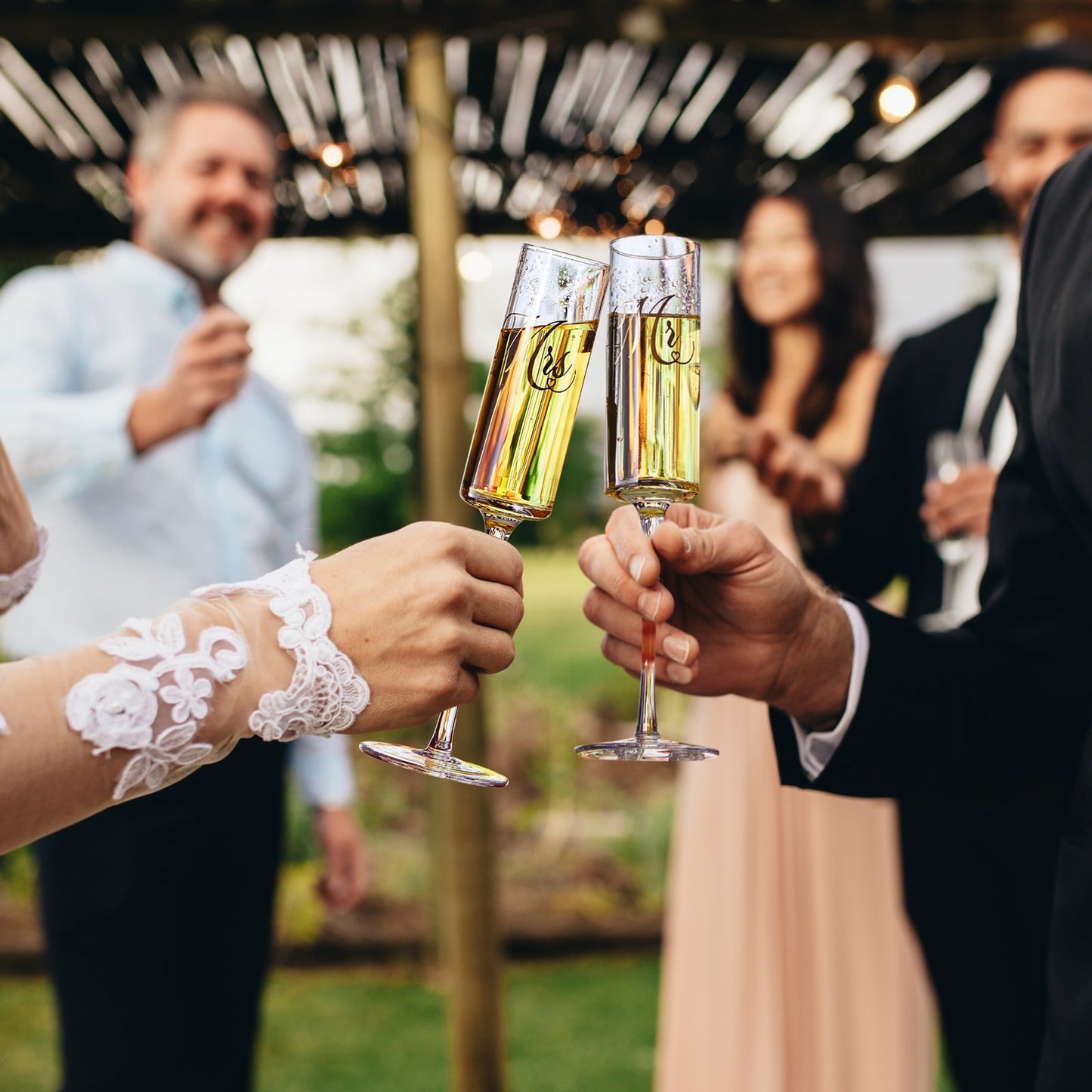 Wedding Bridal Champagne Flutes Gift Set Of 2