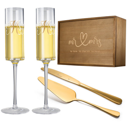 Wedding Bridal Champagne Flutes Gift Set Of 2