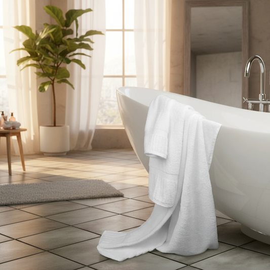 GOS Collection Premium Ring Spun Cotton Towels with Piano Key Pattern