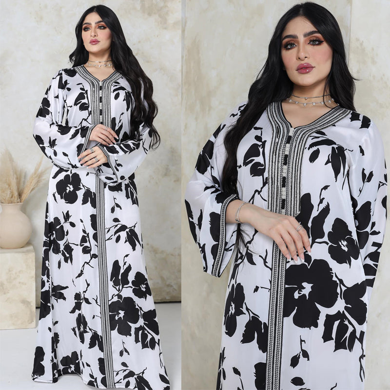 Moroccan Caftan Robe Dress