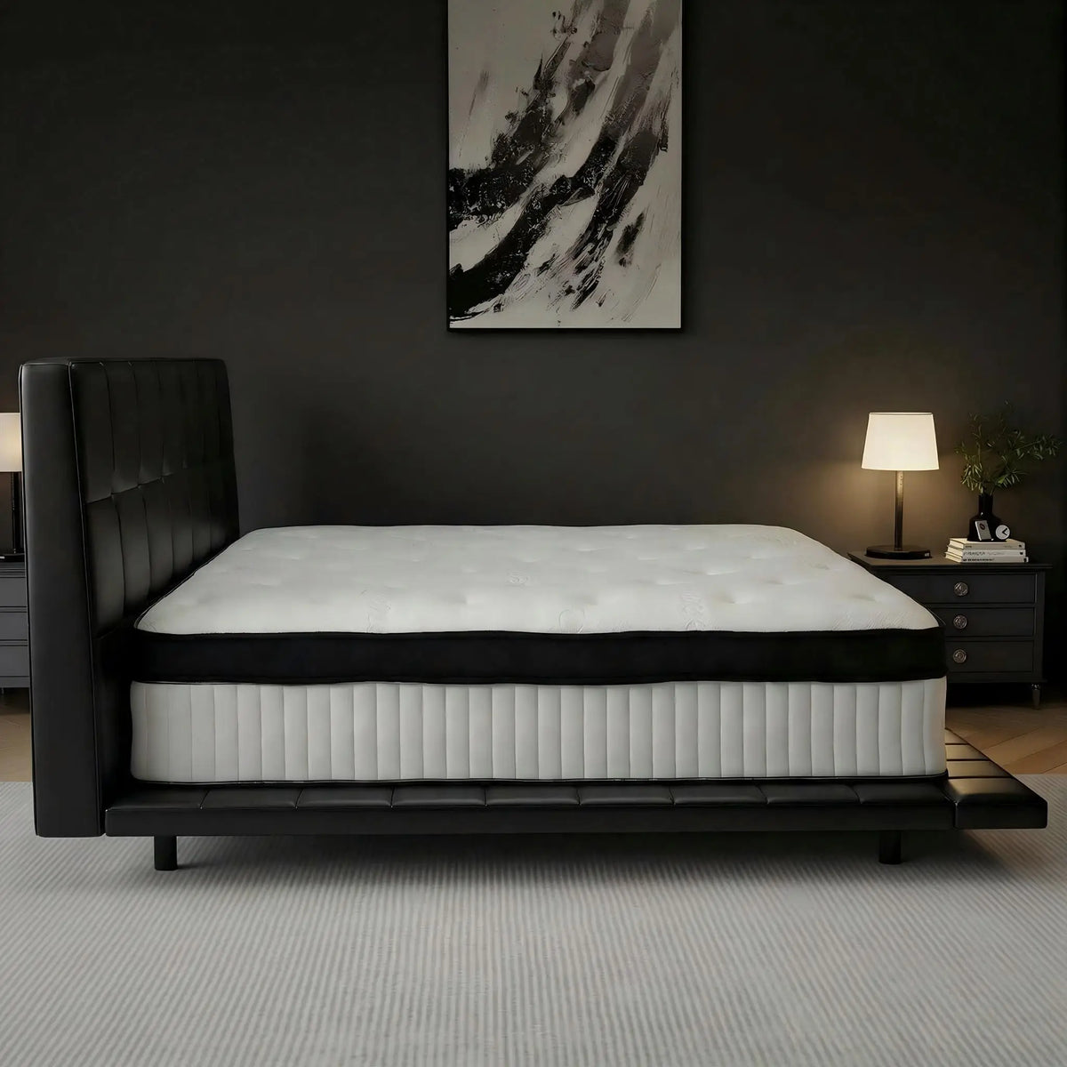 10/12 Inch Queen Twin Full King Size Hybrid Mattresses in a Box with Individual Pocket Springs - Medium Firm and Pressure Relief