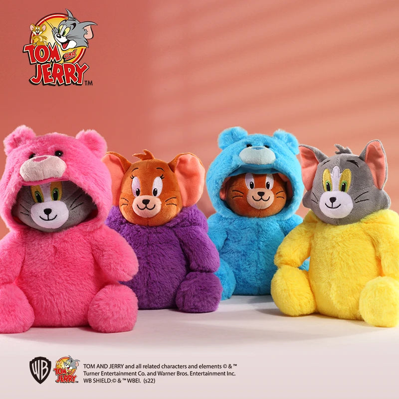 Original Tom And Jerry Plush Stuffed Toy Cat Mouse Cartoon Movie Characters Cosplay Bear Clothes Stuffed Animals Doll Gift