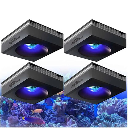 PopBloom RL90 WiFi Reef Aquarium Light 100W, Professional Marine Aquarium LED Full Spectrum for Reef Coral SPS/LPS Fish Tank LED - 4 Lamp with hang kit / US Plug