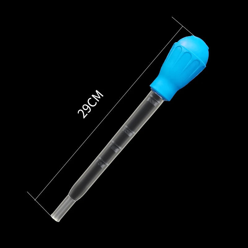 Aquarium Siphon Lengthen Pipettes Fish Tank Vacuum Cleaner Simple Cleaning Tool for Aquarium Water Changer 29cm 54cm 30ml 50ml - 29cm blue