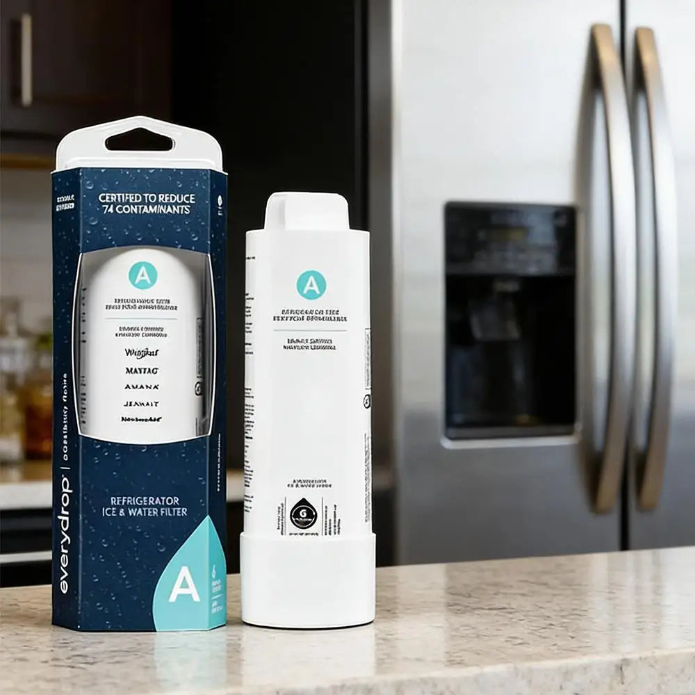 Replacement for EveryDrop EDRARXD1 Refrigerator Water Filter – Filter A – UL Certified Under NSF/ANSI 42, 53 & 401 to Reduce 74 Contaminants Including Lead, Pesticides & Pharmaceuticals – Genuine Replacement for Whirlpool, Maytag & KitchenAid – 200 Gal