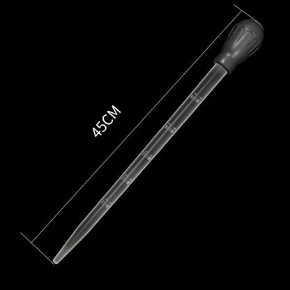 Aquarium Siphon Lengthen Pipettes Fish Tank Vacuum Cleaner Simple Cleaning Tool for Aquarium Water Changer 29cm 54cm 30ml 50ml - 45cm black