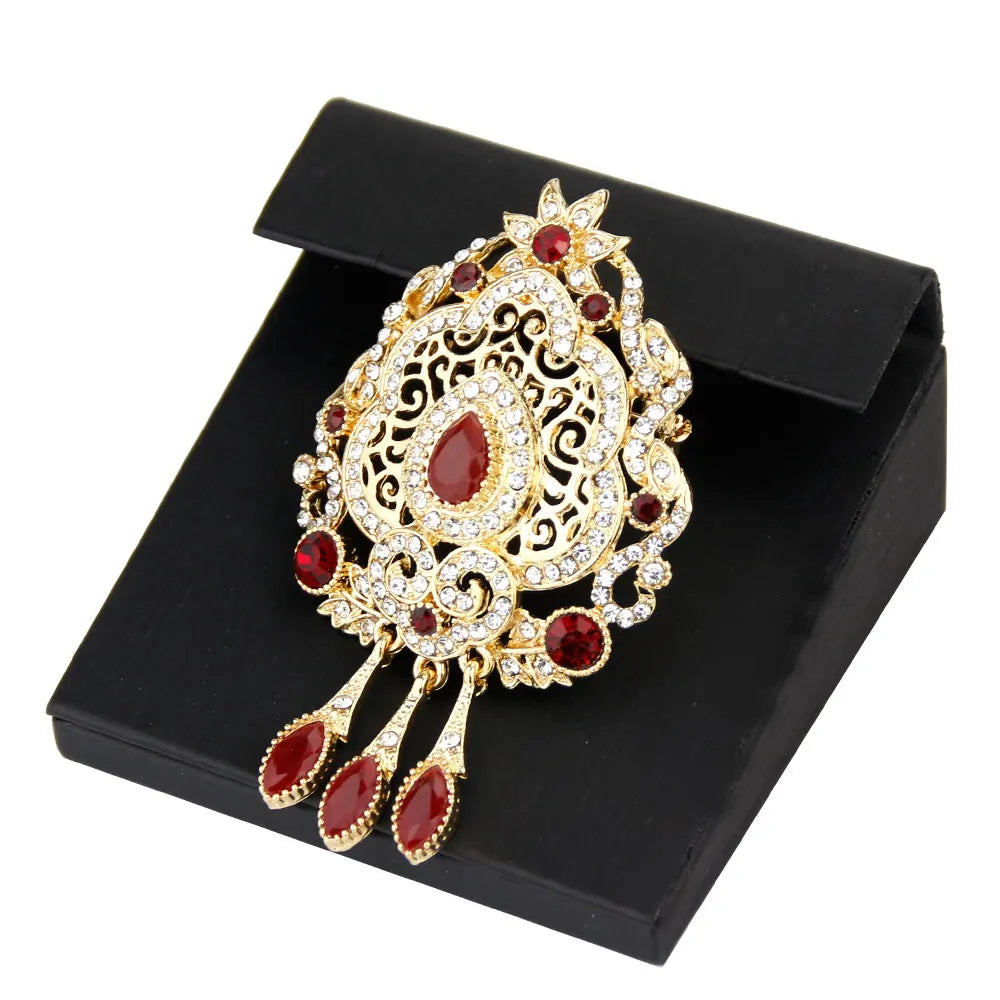 Moroccan Caftan Brooch Pin