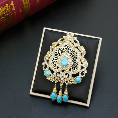 Moroccan Caftan Brooch Pin