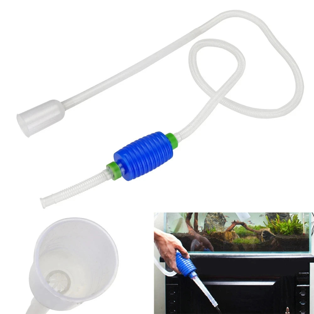 Aquarium Siphon Fish Tank Syphon Vacuum Gravel Water Filter Cleaner Pump Manual Cleaner Vacuum Cleaning Tools Accessories