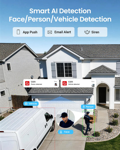 ZOSI 4K 8MP 5MP POE Video Surveillance Kit 8CH H.265 Home CCTV NVR Set Color Night Vision AI Detection IP Security Camera System
