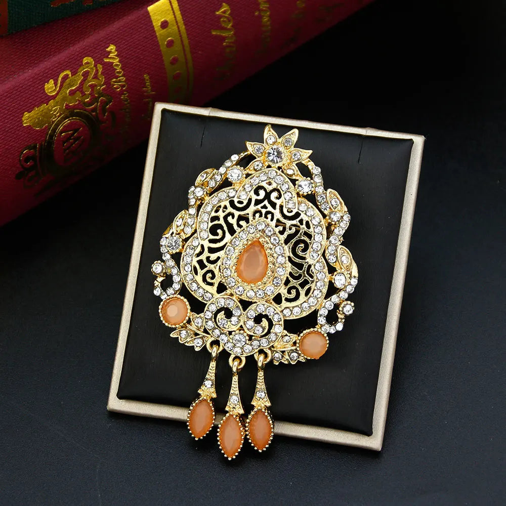 Moroccan Caftan Brooch Pin
