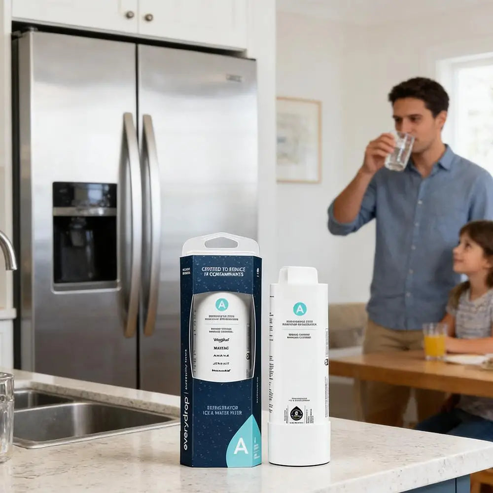 Replacement for EveryDrop EDRARXD1 Refrigerator Water Filter – Filter A – UL Certified Under NSF/ANSI 42, 53 & 401 to Reduce 74 Contaminants Including Lead, Pesticides & Pharmaceuticals – Genuine Replacement for Whirlpool, Maytag & KitchenAid – 200 Gal