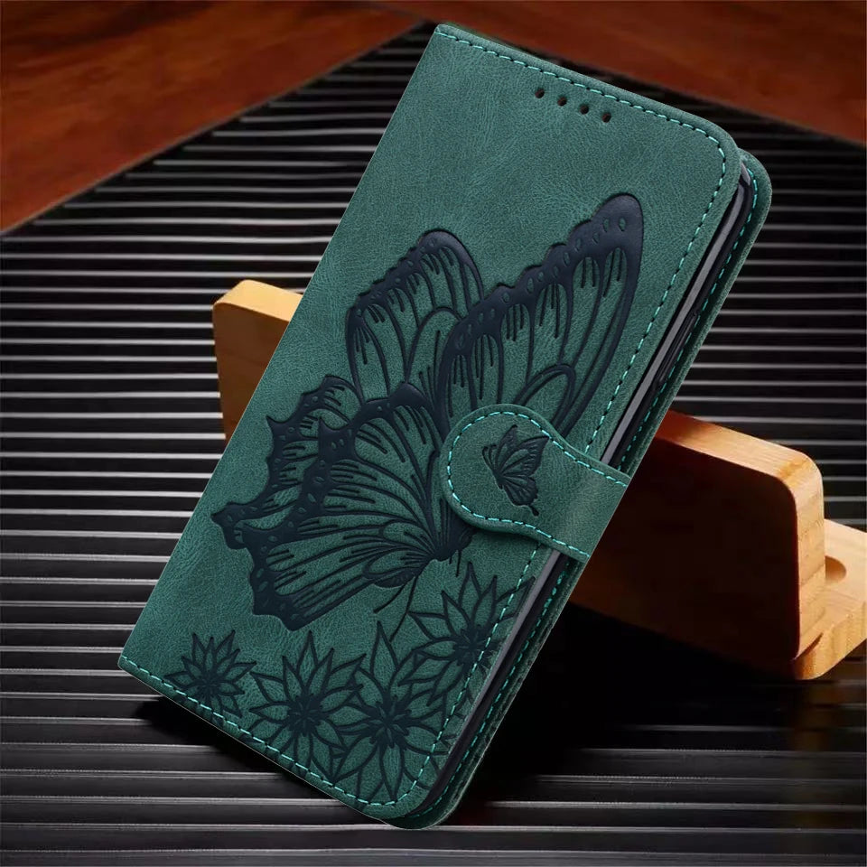 for i Phone 17 Flip Case for iPhone 15 16 14 13 12 11 Pro Max iPhon 15 Plus Cases Cute Cat Butterfly Leather Wallet Back Cover - R