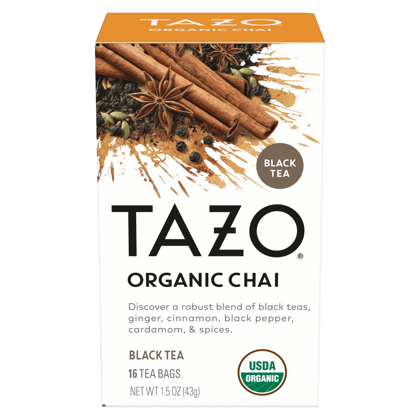Organic Chai Black Tea Bags, 16Ct