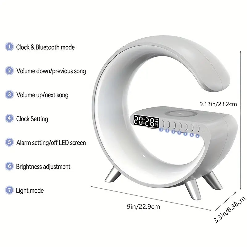 Sunrise Alarm Clock with 15W Wireless Charger & RGB Light