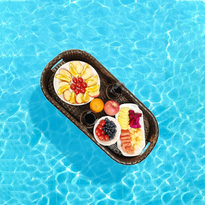 Floating Tray for Pool，Floating Pool Tray, Floating Tray - Floating Pool Table, Ideal for Food & Drinks - Floating Table for Pool - Essential Floating Food Tray for Pool Activities(Rectangle)