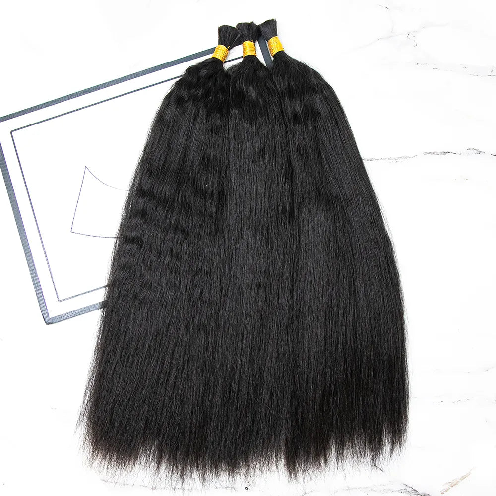 Double Drawn Burmese Wet and Wavy Human Braiding Hair