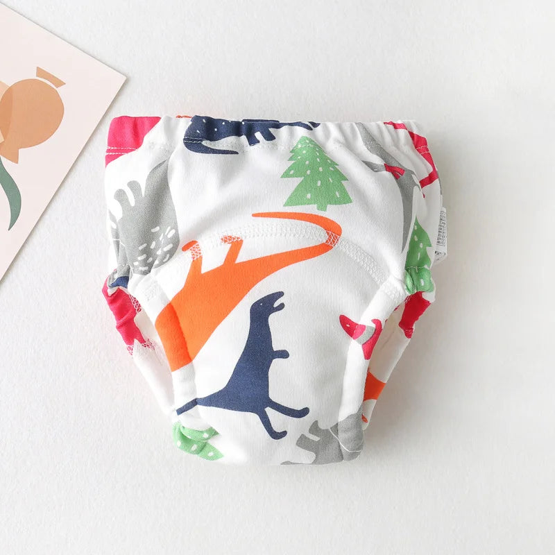 New Baby Waterproof Washable Training Pants Cartoon Cotton Baby Diaper Infant Shorts Nappies Panties Nappy Changing Underwear