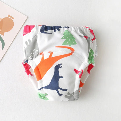 New Baby Waterproof Washable Training Pants Cartoon Cotton Baby Diaper Infant Shorts Nappies Panties Nappy Changing Underwear