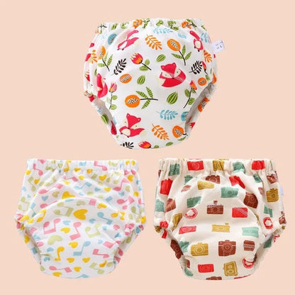 Baby Reusable Potty Training Pants Toddler Cotton Ecological Cloth Diaper Panties Waterproof Washable Nappies Boy Girl Underwear