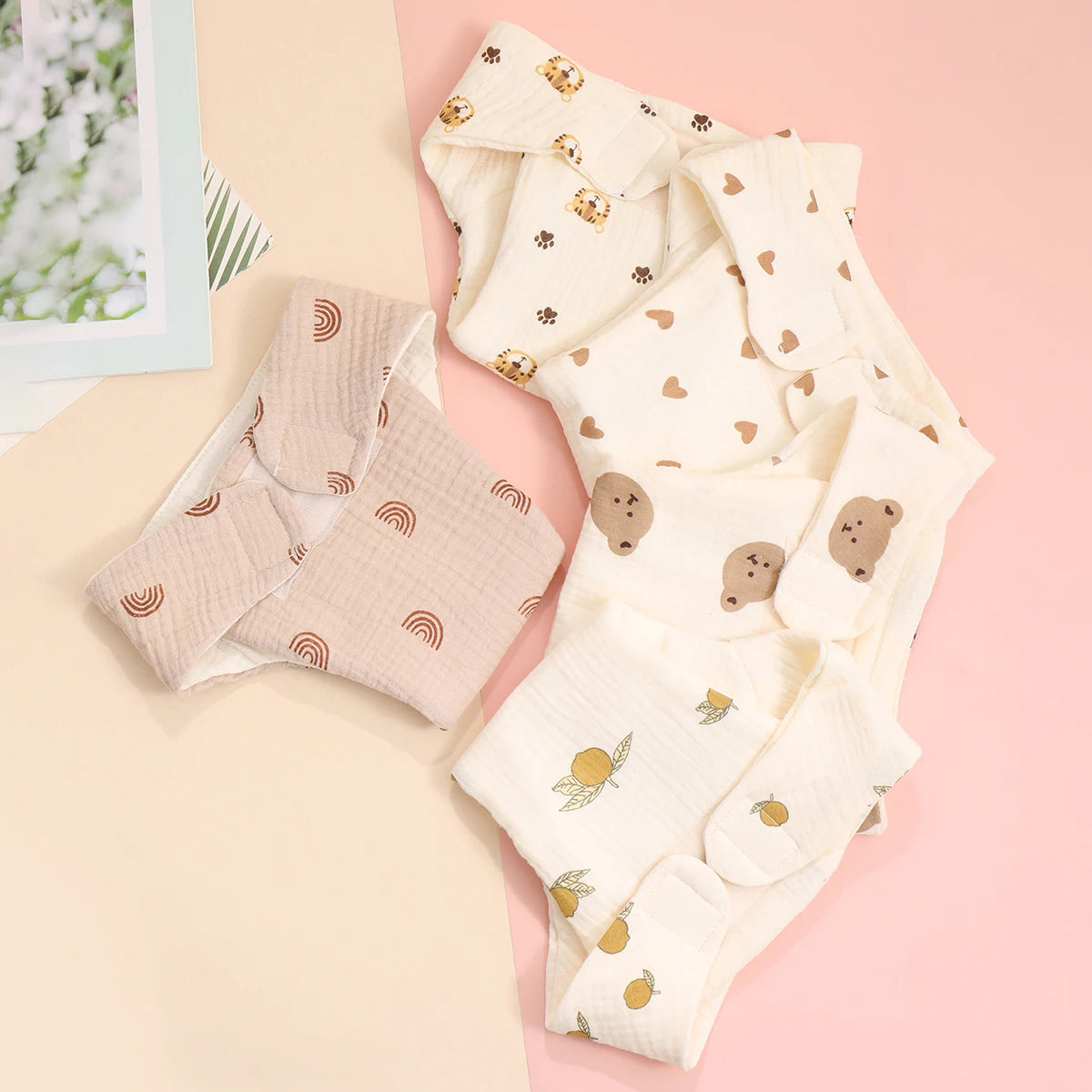 Waterproof Reusable Cotton Baby Training Pants Infant Shorts Underwear Cloth Baby Diaper Nappies Panties Nappy Changing