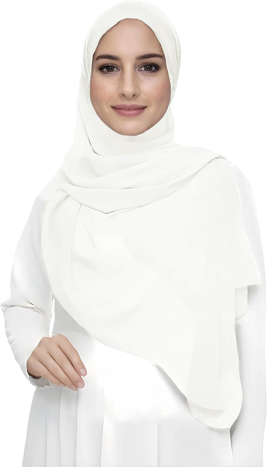 Premium Chiffon Hijab Head Scarf Shawl Wrap for Muslim Women Lightweight