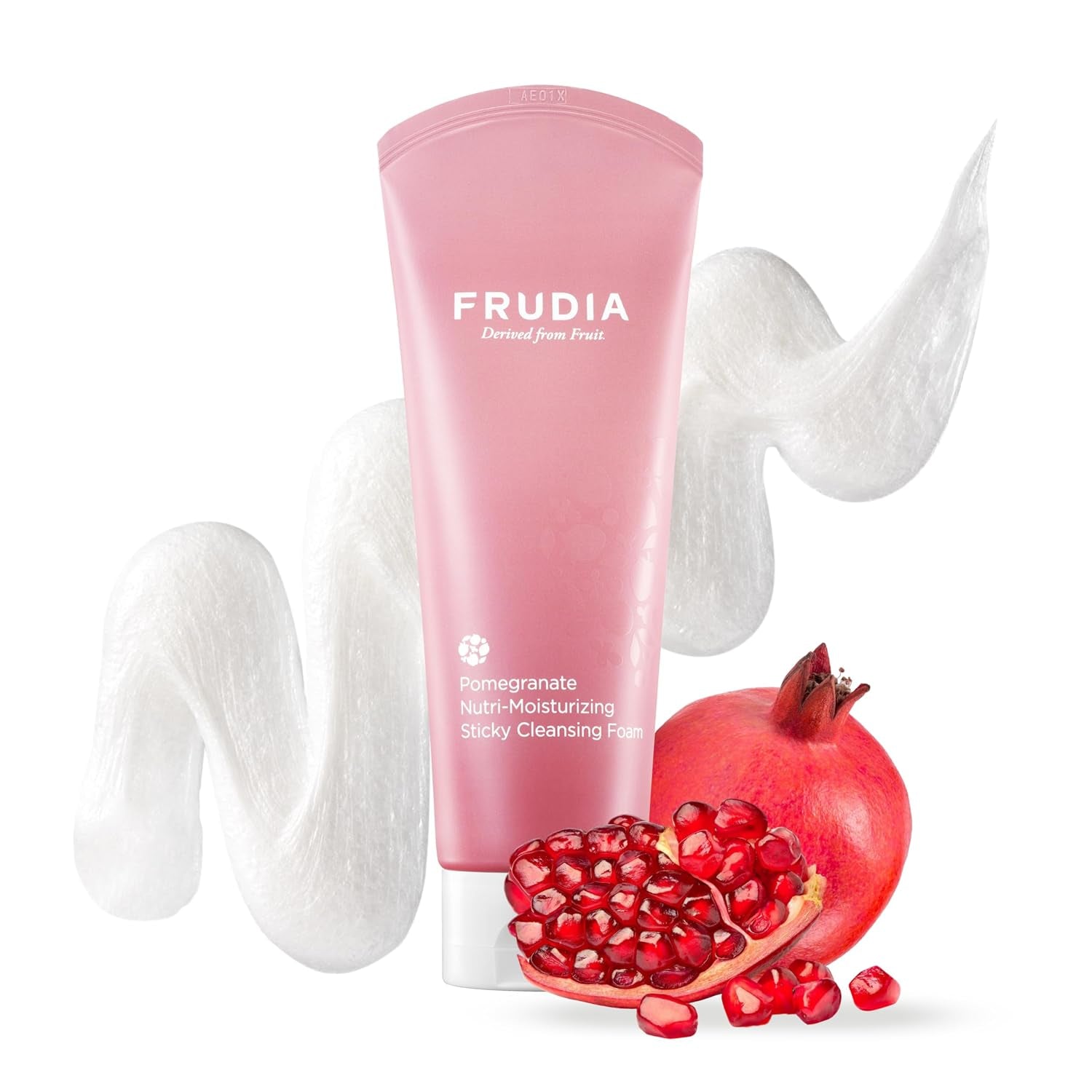 Pomegranate Nutri-Moisturizing Facial Cleanser (4.9 Oz) – Gentle Daily Korean Face Wash W/Adenosine & Pomegranate Extract | Korean Face Cleansing Foam for Hydration & Elasticity