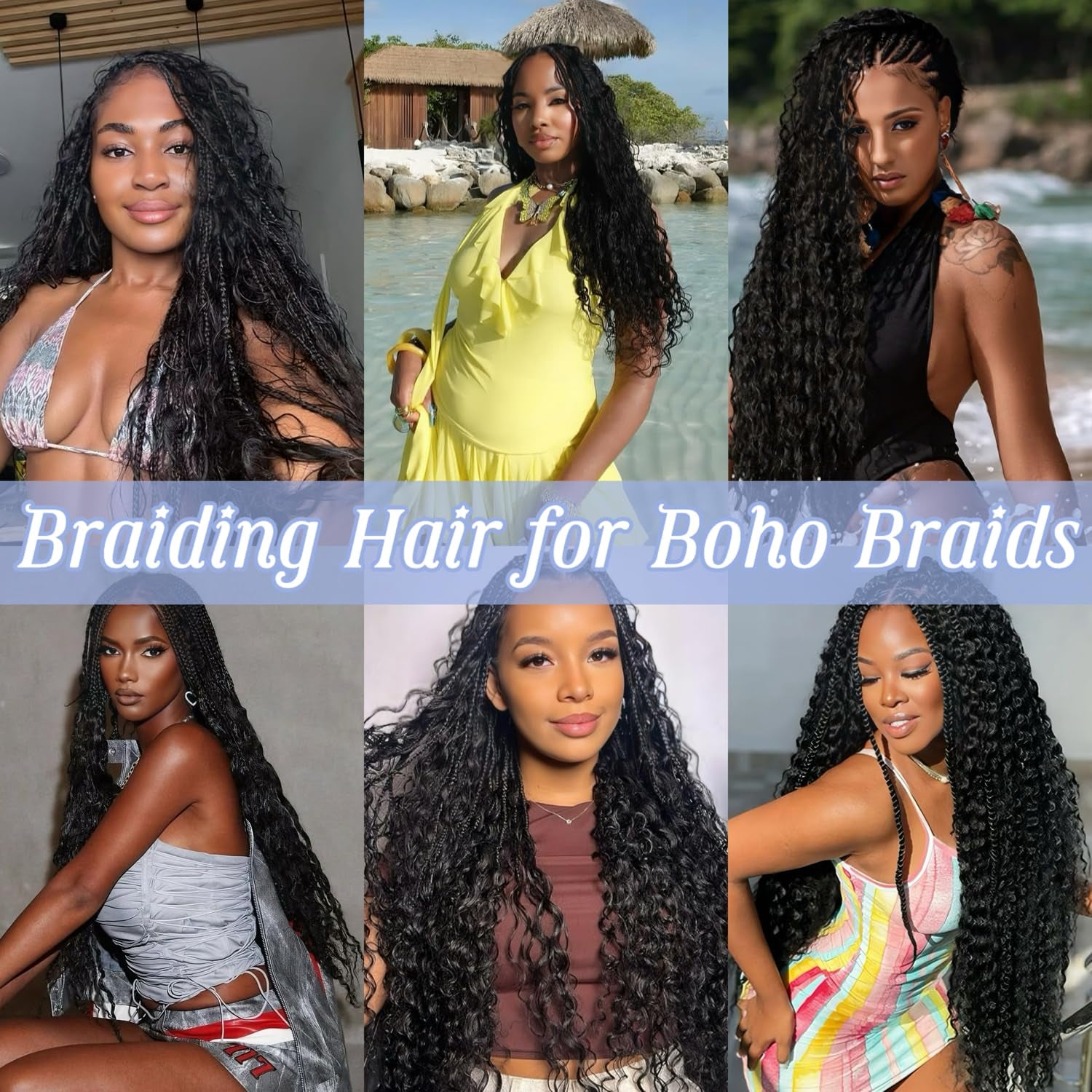 Human Braiding Hair for Boho Braids 26Inch 100% Human Hair Water Wave Bulk Braiding Knotless No Weft Curly Bundles Human Hair Wet and Wavy Micro Hair Extensions Bulk 2 Bundles 100G Hair Natural Color