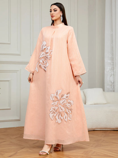 Luxury Abaya Diamond Caftan Dress