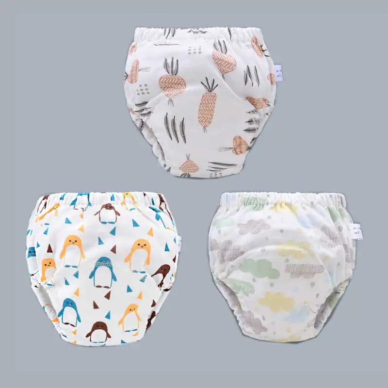 Baby Reusable Potty Training Pants Toddler Cotton Ecological Cloth Diaper Panties Waterproof Washable Nappies Boy Girl Underwear