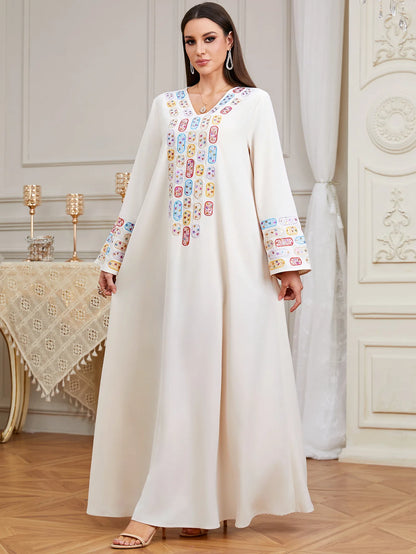 Luxury Abaya Diamond Caftan Dress