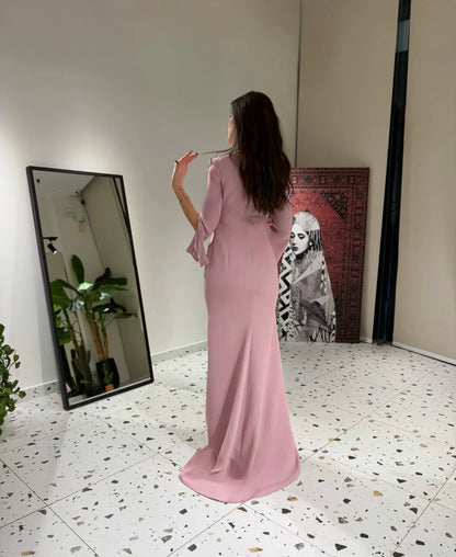 Mermaid V Neck Split Kaftan Dress