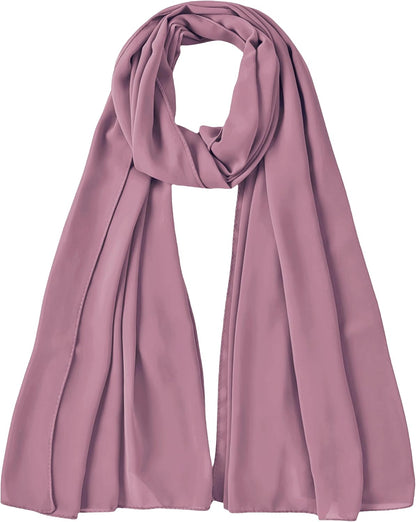 Premium Chiffon Hijab Head Scarf Shawl Wrap for Muslim Women Lightweight