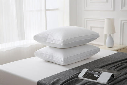 Deluxe Queen Size Bed Pillow – Ultra Soft & Comfortable – Versatile for Side, Back & Stomach Sleepers – 300TC Cotton Top – Single Pack – (Queen Size Pillow Is 20 X 30)
