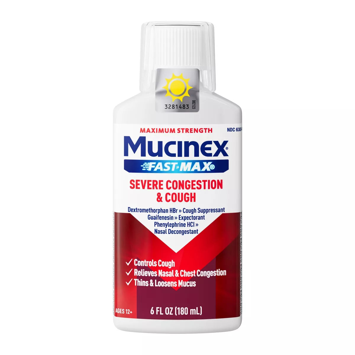 Mucinex Max Strength Severe Congestion & Cough Medicine - Liquid - 6 Fl Oz: Original Flavor, 1 Pack, with Guaifenesin 400Mg
