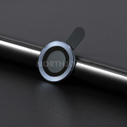 100Pcs for Iphone 15 Pro Max 14 13 12 11 plus Mini CD Style Metal Camera Lens Cover 3D Alloy Glass Screen Protector