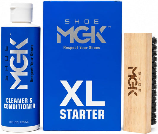 Starter Shoe Cleaner Kit XL - Shoe Cleaner & Conditioner for All Shoes, Premium Shoe Brush