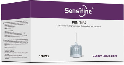 Pen Tips 31G X 5Mm, Box of 100,Universal Compatibility with Most Pen Devices