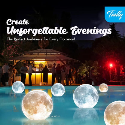 Floating Pool Lights - Solar Light up Moon Balls, Warm/Cool (2-Pack)